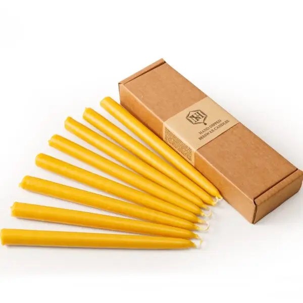 Beeswax Taper Dinner Candles | 4 Pairs dinner candles