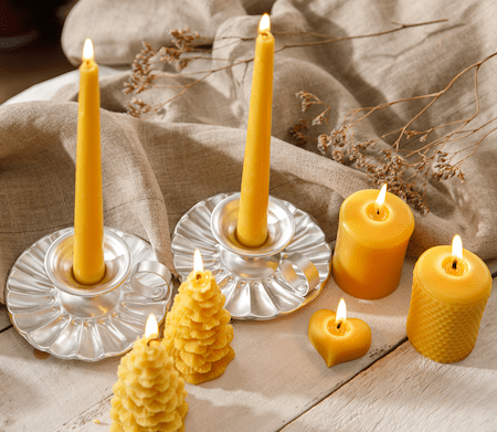 Beeswax Candle Range Taper Pillar Tealights