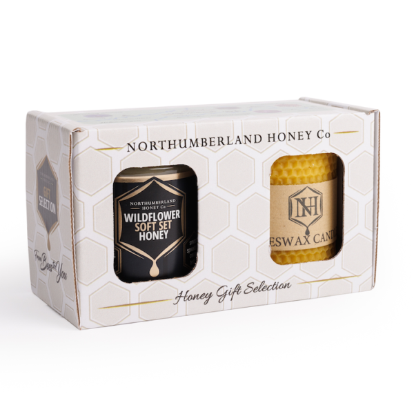 Beeswax Church Candle | Soft Set Honey Gift Set (340g jar)